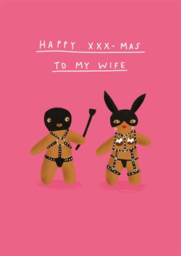 If she's been very naughty this year, send your wife this brilliantly kinky Christmas card and try not to take a bite out of her. Designed by Scribbler.