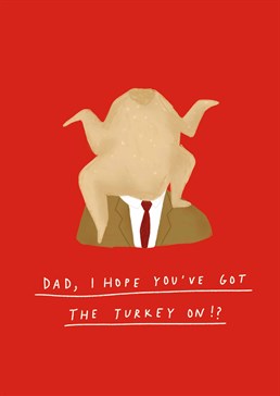 If your dad's as chaotic as Mr Bean in the kitchen then make him laugh with this iconic Christmas card by Scribbler.