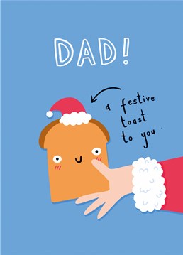 Spread some seasonal love and send your dad a slice of affection with this punny Christmas card by Scribbler.