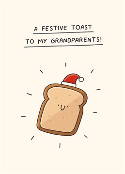 Spread some seasonal love and send your grandparents a slice of affection with this punny Christmas card by Scribbler.