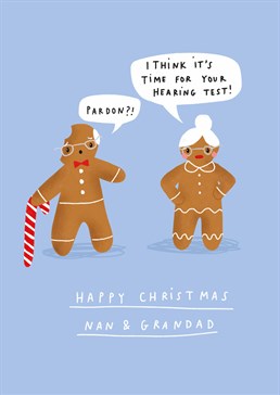 Send this classic gingerbread joke to give your nan and grandad a good giggle this Christmas. Designed by Scribbler.