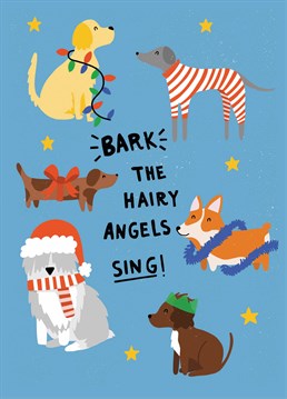 Celebrate the festive season with your furry family members courtesy of this paw-some, punny Scribbler card.