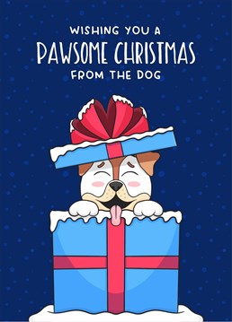 Help the dog send season's greetings to a loved one with this cute Scribbler card that's grrr-eat for any dog lover at Christmas.