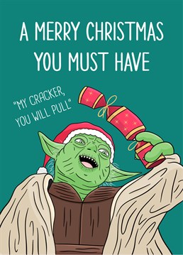 The Christmas spirit is strong with this one! Crack up a Star Wars fan with this funny Scribbler card featuring the legendary Yoda.