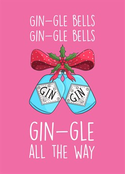 A must have Christmas card for any gin lover - now let the festivities be gin! Designed by Scribbler.
