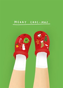 If your loved one refuses to be parted from their beloved Crocs (even at Christmas) make them smile with this cute Scribbler card.