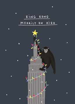 Send a classic movie buff this hilariously punny Christmas card inspired by King Kong. Designed by Scribbler.