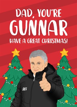 A football inspired Christmas card, perfect for sending festive wishes to your Manchester United supporting Brother!