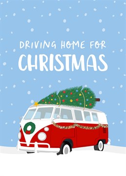 If you're looking for a Christmas card for someone who loves to travel, or converted a van over lockdown, then this 'Driving Home for Christmas' Camper Van Christmas card is for them!