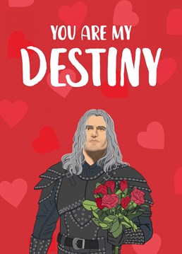This Valentine's Day card is perfect for fans of the Netflix TV Series 'The Witcher' or those who love Henry Cavill.  Designed by The Cake Thief