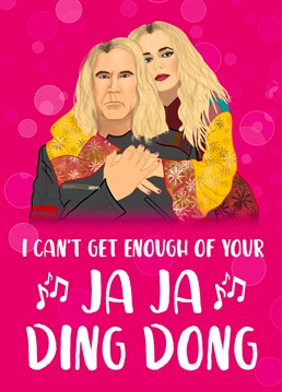 If your love for them is growing wide and long, pour your heart out and let your feelings explode with this Eurovision film inspired Anniversary card by The Cake Thief.