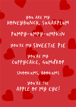 And I love you so and I want you to know that I'll always be right here! Get sappy this Valentine's by sending this cutesy Cake Thief design to your sweetie pie.