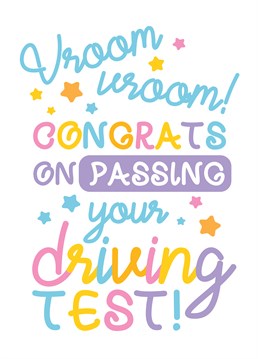 Congratulate your loved one for passing their driving test with this cute, illustrated card by CoconuTacha.