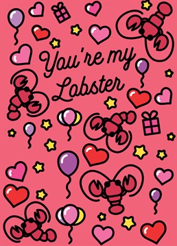 Tell your girlfriend, boyfriend, husband, wife, fiance or best friend that they're your lobster with this cute, illustrated card by CoconuTacha. Perfect for Valentine's Day, an anniversary or just because.