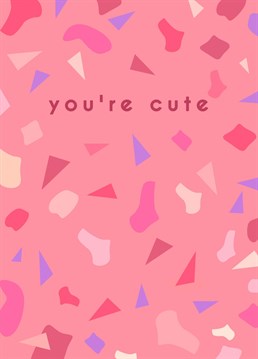 Tell your significant other how you feel with this cute, terrazzo style card from CoconuTacha.