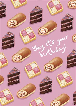 Send someone birthday wishes with this cute birthday cake card!