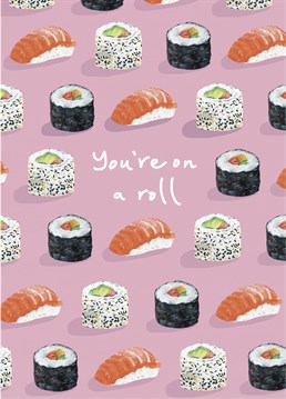 Show someone some love and support with this cute sushi card!