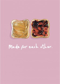 Show some love with this cute peanut butter and jam card!