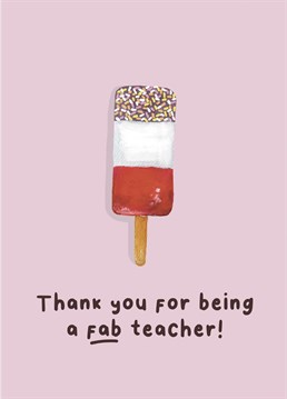 Show thanks to your teacher with this fab card!