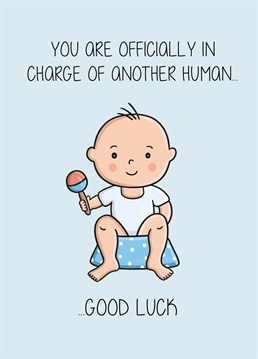 Send a funny congratulations card to a loved one who has just had a baby. Designed by Creaternet.