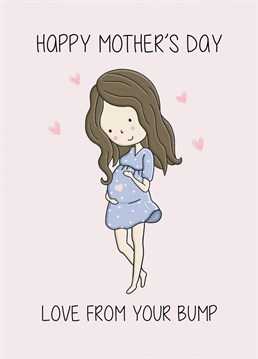 Wish a mum-to-be a Happy Mother's Day with this funny, colourful card. Designed by Creaternet.