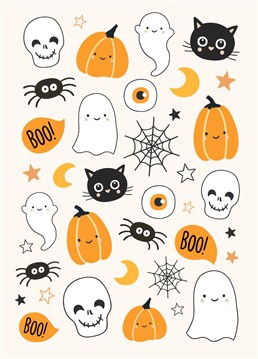 Wish a loved one a Happy Halloween with this cute, colourful card. Designed by Creaternet.