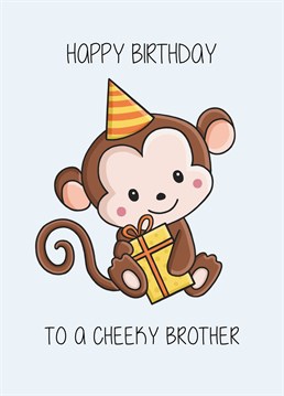 Wish your cheeky brother a happy birthday with this funny, colourful card. Designed by Creaternet.