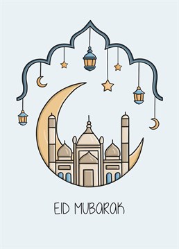 Wish a loved one a Happy Eid with this cute, colourful card. Designed by Creaternet.