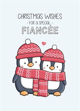Wish your fiancee a Happy Christmas with this funny, colourful card. Designed by Creaternet.