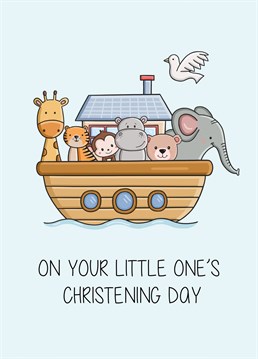Send a congratulations message with this cute, illustrated greeting card, perfect for any christening. Designed by Creaternet.