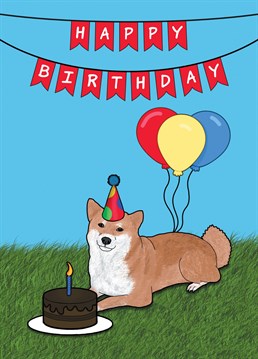 Send a Dog lover this cute Shiba Inu Dog Birthday Card to celebrate them becoming another year older. Designed by Cupsie's Creations.