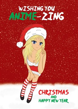 Send this anime sexy Santa girl to an anime lover, to wish them an amazing Christmas and Happy New Year this festive season. Designed by Cupsie's Creations.