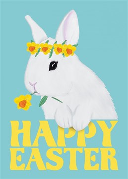 Send this cute Easter Bunny card to wish a friend or loved one a Happy Easter. Designed by Cupsie's Creations.