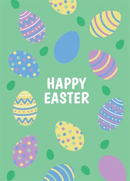 Send this chocolate egg card to wish a friend or loved one a Happy Easter. Designed by Cupsie's Creations.