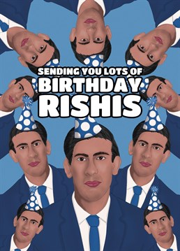 Send them lots of birthday wishes with this funny Rishi Sunak as the new prime minister card. Designed by Cupsie's Creations.