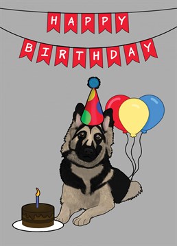 Send a Dog lover this cute German Sheperd Birthday Card to celebrate them becoming another year older. Designed by Cupsie's Creations.