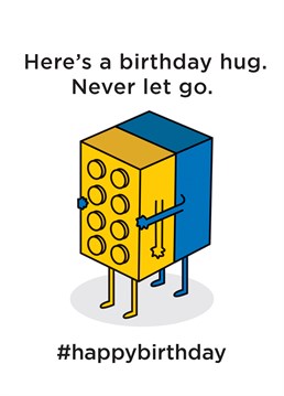 Send someone a birthday hug and never let go! A birthday card designed by CardShit.