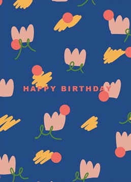 This playful pattern is the perfect choice to celebrate someone young in age or at heart on their birthday! Designed by Cub.