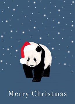 Wish your friends and family a Merry Christmas with this cute Santa Panda.