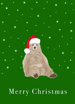 Wish your friends and family a Merry Christmas with this cute Christmas Bear.