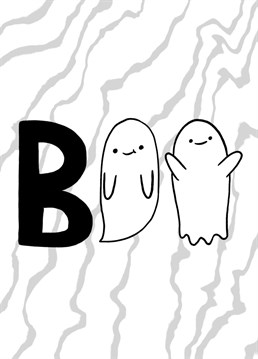 Cute halloween ghosts trying to scare you! Designed by Doodles From My Brain.