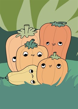 A cute patch of pumpkins waiting to be picked! Designed by Doodles From My Brain.