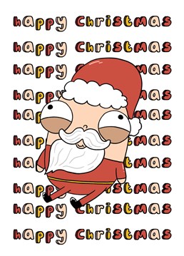 Santa wishes you a Happy Christmas, designed by Doodles From My Brain.
