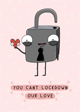 Have you been separated from your partner because of lockdown? Send this punny Anniversary card to show them that you're thinking of them. Designed by Doodles From My Brain