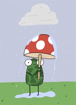 What's better than a frog and a mushroom? A frog using a mushroom as a brolly! Designed by Doodles From My Brain