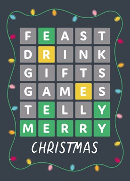 Wish your friend or loved one a MERRY Christmas with this fun Wordle inspired card!