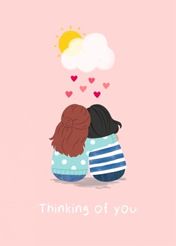 Send some love and hugs to someone who needs it with this cute and heartfelt thinking of you card. Created by Design By Day.