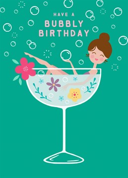 A bubble bath? A glass of bubbly? Or even both! Send some Bubbly Birthday wishes with this cute card. Created by Design By Day.