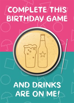 Offer a Squid Game fan some free Birthday drinks with this funny card! (rules apply of course)