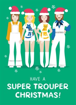 Wish someone a Super Trouper Christmas with this cute and stylish card!